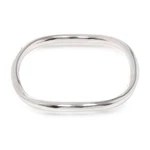 Sterling silver bangle bracelet, 'Simplicity in the Round' - Polished Round Sterling Silver Bangle Bracelet