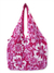 Cotton hobo shoulder bag, 'Pink Wilderness' - Cotton hobo shoulder bag