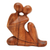 Wood sculpture, 'The Embrace' - Indonesian Wood Sculpture