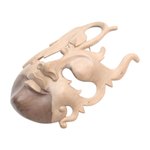 Wood mask, 'Innocent Girl' - Contemporary Wall Mask