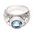 Men's blue topaz ring, 'Clear Skies' - Men's Fair Trade Sterling Silver and Blue Topaz Ring thumbail