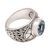 Men's blue topaz ring, 'Clear Skies' - Men's Fair Trade Sterling Silver and Blue Topaz Ring (image 2d) thumbail