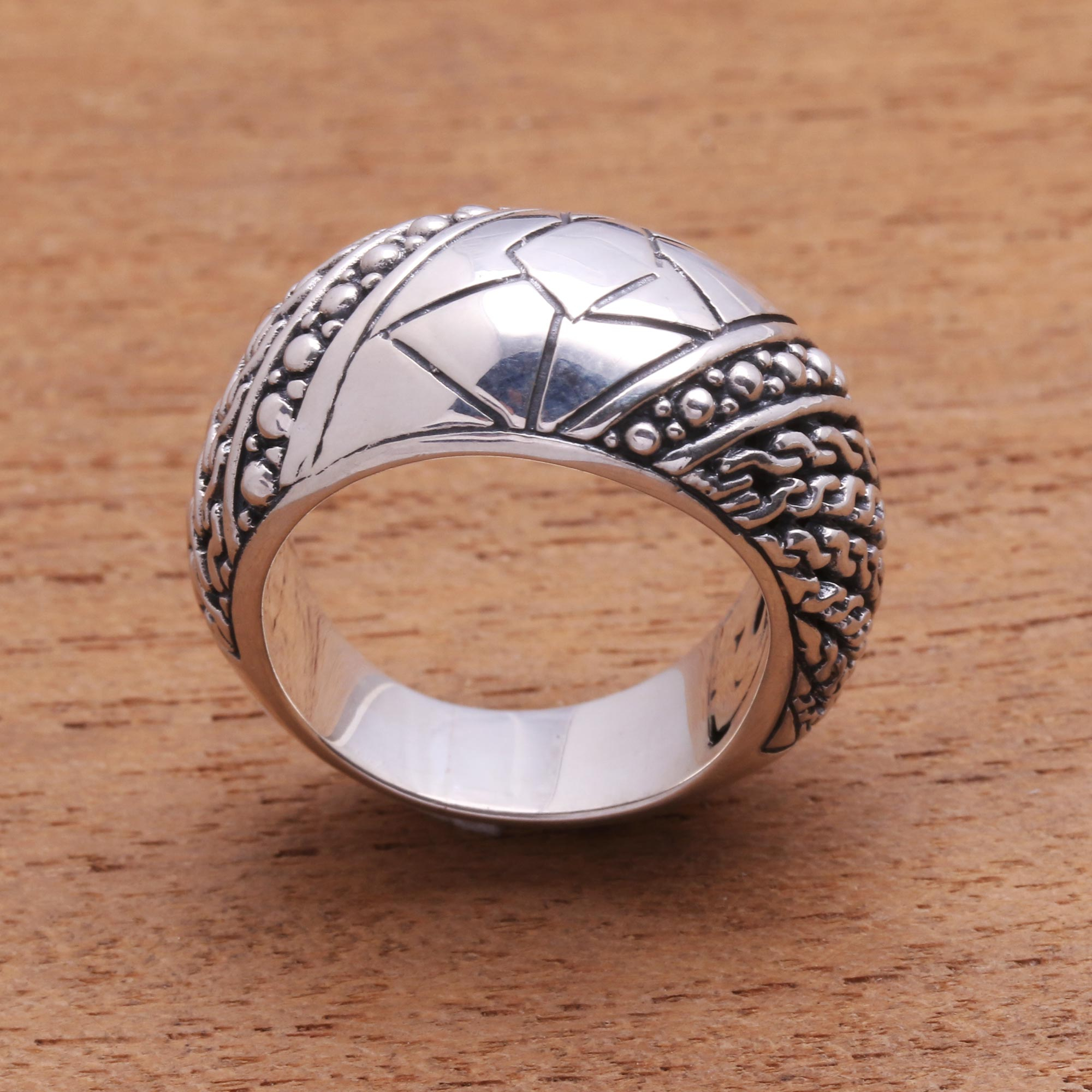 UNICEF Market | Men's sterling silver ring - Brave One