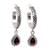 Garnet dangle earrings, 'Crimson Allure' - Garnet dangle earrings thumbail
