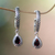 Garnet dangle earrings, 'Crimson Allure' - Garnet dangle earrings (image 2b) thumbail