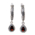 Garnet dangle earrings, 'Crimson Allure' - Garnet dangle earrings
