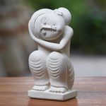 Sandstone sculpture, 'Daydreamer' - Sandstone sculpture