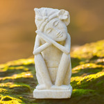 Sandstone sculpture, 'Sleeping Man' - Sandstone sculpture