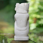 Sandstone sculpture, 'Sleeping Man' - Sandstone sculpture