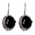 Onyx drop earrings, 'Angelic Aura' - Onyx Sterling Silver Drop Earrings thumbail