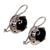 Onyx drop earrings, 'Angelic Aura' - Onyx Sterling Silver Drop Earrings (image 2d) thumbail