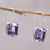 Amethyst drop earrings, 'Imagine' - Amethyst Drop Earrings Handmade in Indonesia (image 2b) thumbail