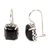 Onyx drop earrings, 'Imagine' - Sterling Silver Onyx Drop Earrings (image 2d) thumbail