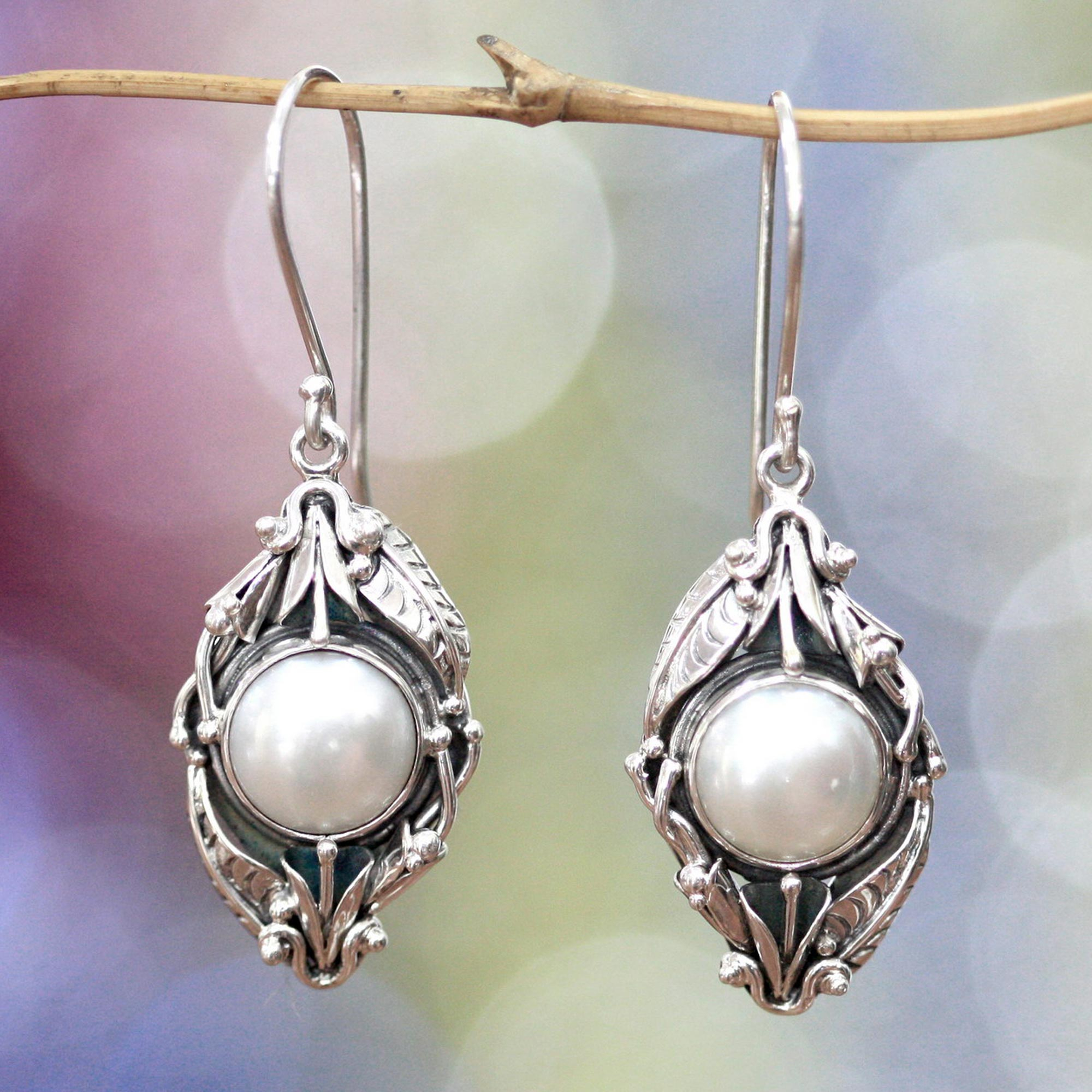 UNICEF Market | Sterling Silver and Pearl Floral Bridal Earrings from ...