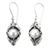 Pearl flower earrings, 'Nest of Lilies' - Unique Pearl and Sterling Silver Dangle Earrings (image 2a) thumbail