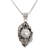 Cultured pearl flower necklace, 'Nest of Lilies' - Sterling Silver and Cultured Pearl Pendant Necklace thumbail