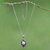 Cultured pearl flower necklace, 'Nest of Lilies' - Sterling Silver and Cultured Pearl Pendant Necklace (image 2c) thumbail