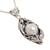 Cultured pearl flower necklace, 'Nest of Lilies' - Sterling Silver and Pearl Pendant Necklace (image 2d) thumbail
