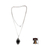 Onyx flower necklace, 'Nest of Lilies' - Floral Sterling Silver and Onyx Necklace (image 2j) thumbail