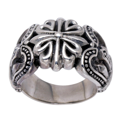 Sterling silver cocktail ring, 'In Truth' - Sterling silver cocktail ring