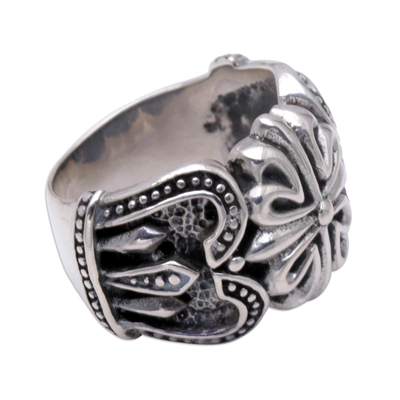Sterling silver cocktail ring, 'In Truth' - Sterling silver cocktail ring