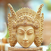 Wood mask, Balinese Mother Earth