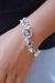 Pearl and labradorite flower bracelet, 'Angelic' - Unique Labradorite and Pearl Bracelet