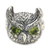 Peridot cocktail ring, 'Mysterious Owl' - Hand Crafted Sterling Silver and Peridot Cocktail Ring (image 2b) thumbail