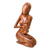 Wood sculpture, 'Mother and Her Child' - Hand Carved Suar Wood Sculpture (image 2b) thumbail