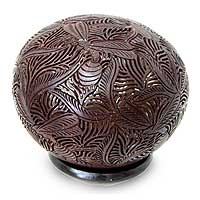 Coconut shell sculpture, 'Bumble Bee' - Indonesian Coconut Shell Sculpture