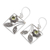 Peridot flower earrings, 'Bali Daisy' - Handcrafted Indonesian Sterling Silver Dangle Earrings