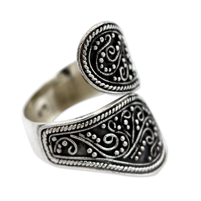 Sterling silver wrap ring, 'Together' - Sterling Silver Wrap Ring from Indonesia