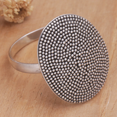 Sterling silver cocktail ring, 'Dazzle' - Handcrafted Sterling Silver Cocktail Ring