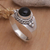 Onyx cocktail ring, 'Promise Me' - Onyx and Sterling Silver Ring (image 2c) thumbail