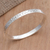 Sterling silver bangle bracelet, 'Fortune' - Indonesian Sterling Silver Bangle Bracelet (image 2) thumbail