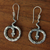 Sterling silver dangle earrings, 'Magic Serpent' - Artisan Crafted Sterling Silver Snake Earrings