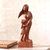 Wood sculpture, 'Mother and Daughter' - Artisan Crafted Wood Family Sculpture (image 2b) thumbail