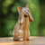 Wood sculpture, 'See No Evil Kitty' - Wood Cat Sculpture from Indonesia (image 2b) thumbail