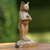 Wood sculpture, 'Cat Gives Thanks' - Hand Crafted Wood Sculpture (image 2b) thumbail