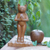 Wood sculpture, 'Cat Gives Thanks' - Hand Crafted Wood Sculpture (image 2j) thumbail