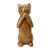 Wood sculpture, 'Wishing Cat' - Handcrafted Prayer Sculpture thumbail
