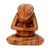 Wood sculpture, 'Asana Pose Yoga Frog' - Carved Wood Sculpture thumbail