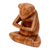 Wood sculpture, 'Asana Pose Yoga Frog' - Carved Wood Sculpture (image 2c) thumbail