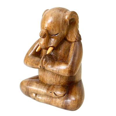 Escultura de madera - Escultura hindú de madera hecha a mano