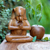 Wood sculpture, 'Sitting Ganesha' - Handcrafted Wood Hindu Sculpture (image 2j) thumbail
