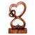 Wood sculpture, 'Love Blossoms' - Handmade Heart Shaped Wood Sculpture (image 2a) thumbail