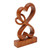 Wood sculpture, 'Love Blossoms' - Handmade Heart Shaped Wood Sculpture (image 2c) thumbail