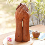 Wood sculpture, 'Strong Bonds' - Wood Sculpture from Indonesia