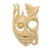 Wood mask, 'Blossoming Woman' - Modern Hibiscus Wood Mask (image 2a) thumbail