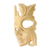 Wood mask, 'Blossoming Woman' - Modern Hibiscus Wood Mask (image 2b) thumbail